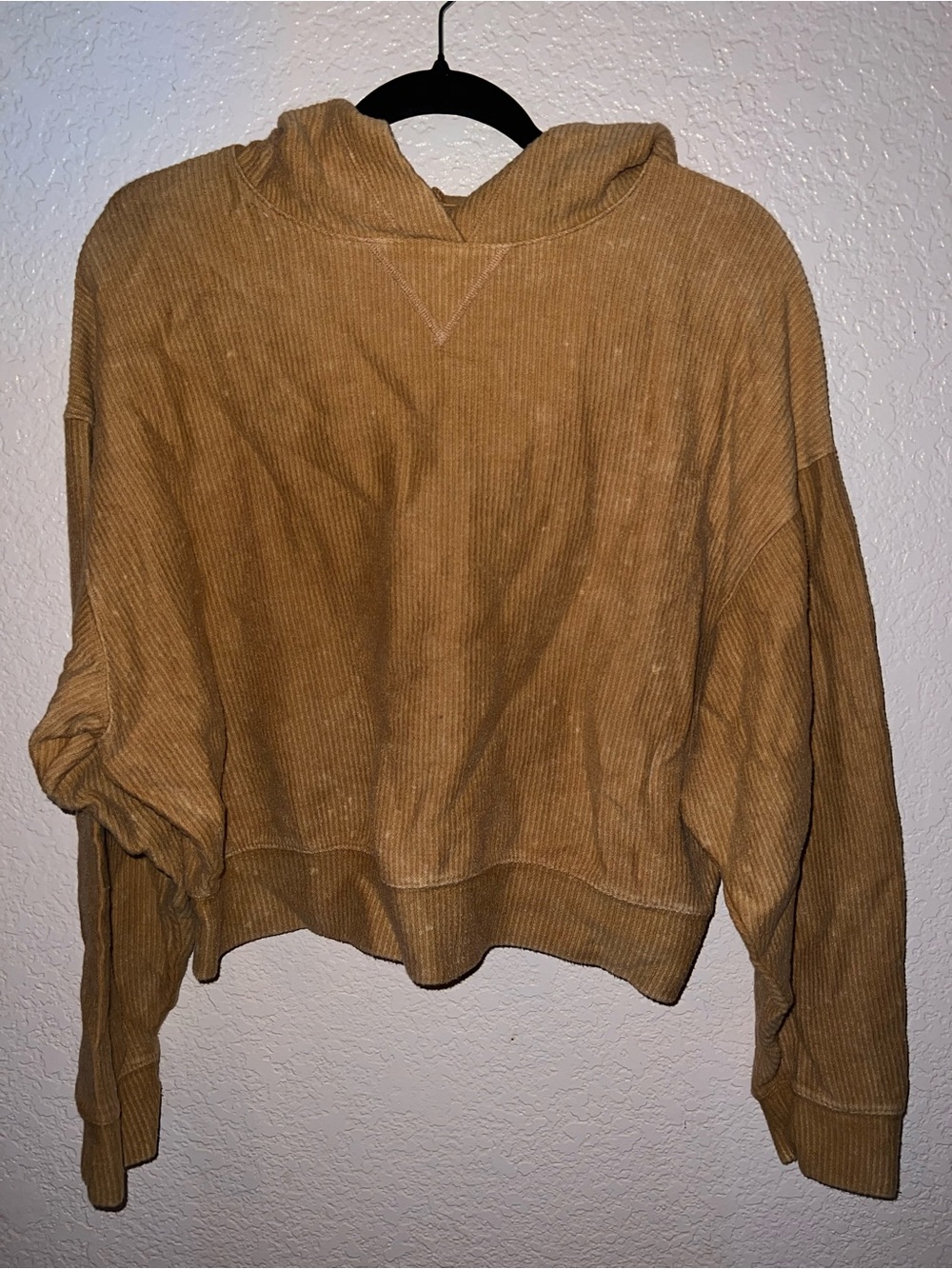 PINK Victoria's Secret Corduroy Hooded Sweatshirt and Joggers Set-Camel/Tan - Picture 2 of 6